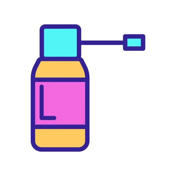 Medicamento para o vetor ícone da garganta. Isolado contorno símbolo ilustração — Vetor de Stock