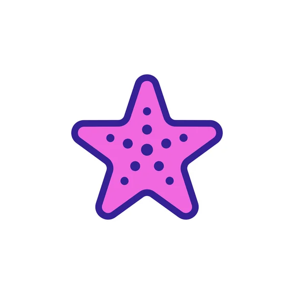 Étoile de mer icône vecteur. Illustration de symbole de contour isolé — Image vectorielle