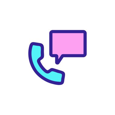 Gelen uyarı vektör simgesi. İzole edilmiş kontür sembolü gösterimi