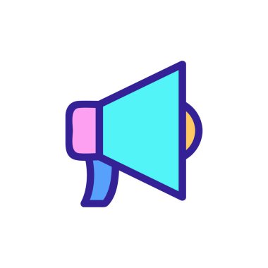 Ağızlık simgesi vektörü. İzole edilmiş kontür sembolü gösterimi