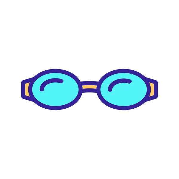 Simning glasögon ikon vektor. Isolerad kontur symbol illustration — Stock vektor