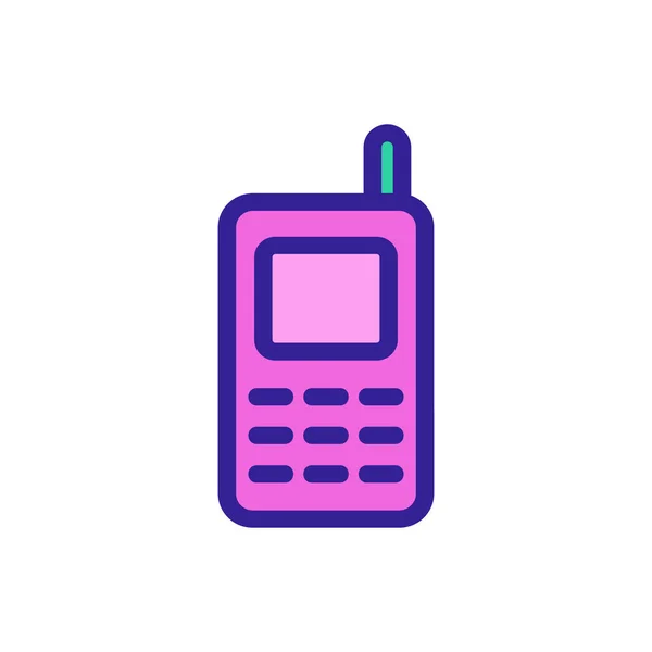 Mobiele communicatie icoon vector. Geïsoleerde contoursymbool illustratie — Stockvector