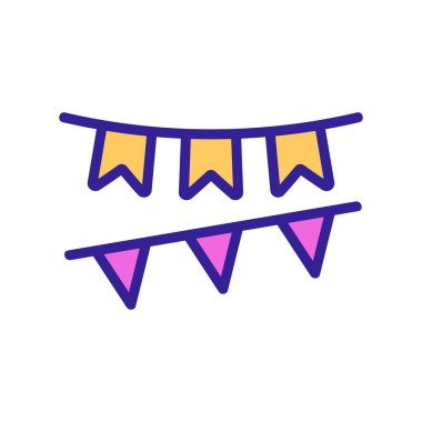 Tatil ikonu vektörünün dekorasyonu. İzole edilmiş kontür sembolü gösterimi