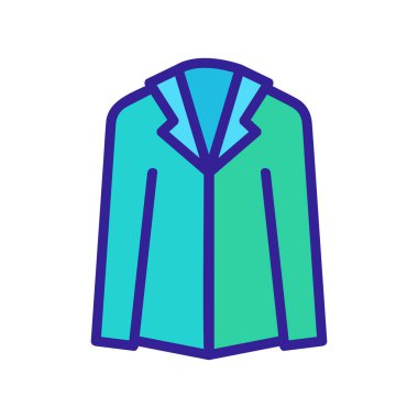 Erkek kostüm ikonu vektörü. İzole edilmiş kontür sembolü gösterimi