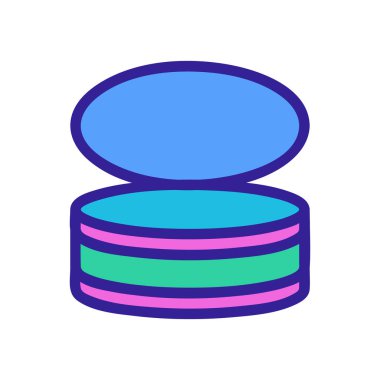 Konserve balık ikonu vektörü. İzole edilmiş kontür sembolü gösterimi