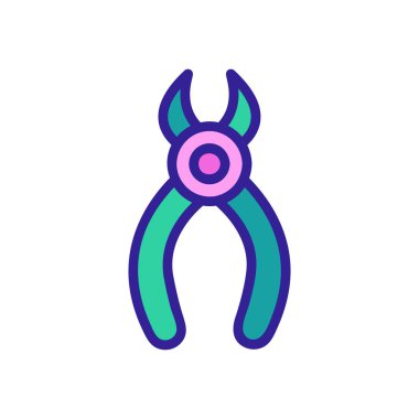 Dişçi aracı bir ikon vektörüdür. İzole edilmiş kontür sembolü gösterimi