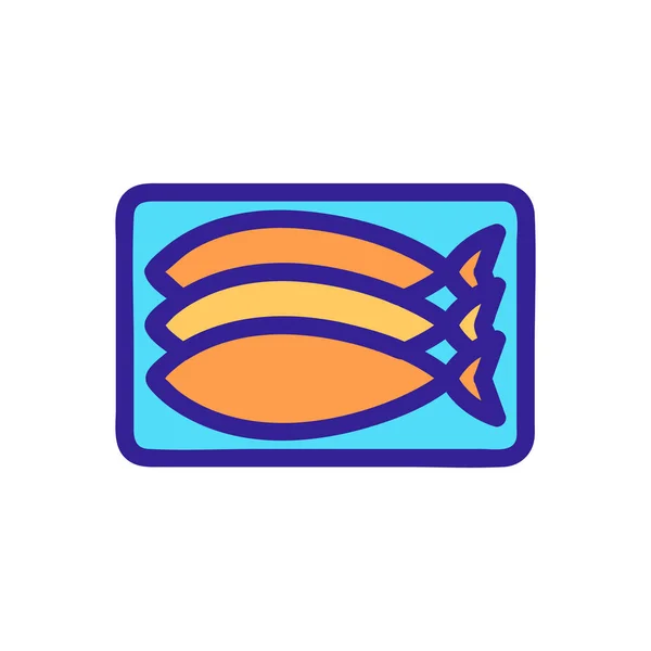 Thunfischfilet Symbolvektor. Isolierte Kontursymboldarstellung — Stockvektor