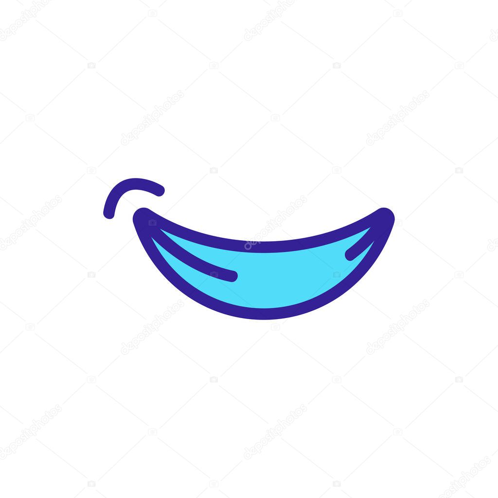 Beautiful smile icon vector. Isolated contour symbol illustration