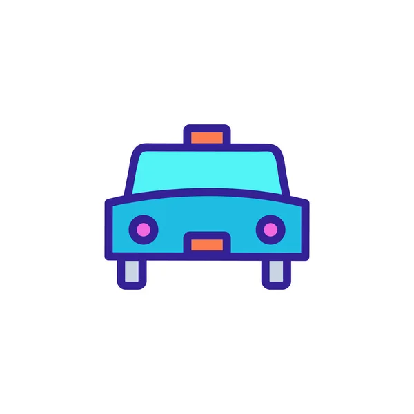 Taksi ikonu vektörü. İzole edilmiş kontür sembolü gösterimi — Stok Vektör