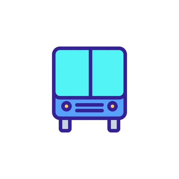 Иконка вектора автобуса города. Изолированная контурная иллюстрация — стоковый вектор