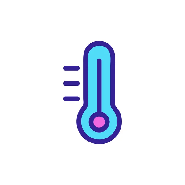 L'icona del termometro è un vettore. Illustrazione del simbolo del contorno isolato — Vettoriale Stock