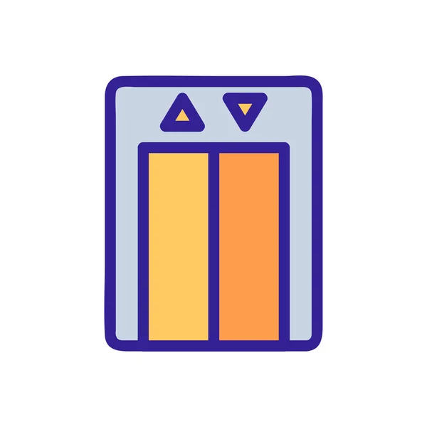 Vector ícone do elevador. Isolado contorno símbolo ilustração — Vetor de Stock