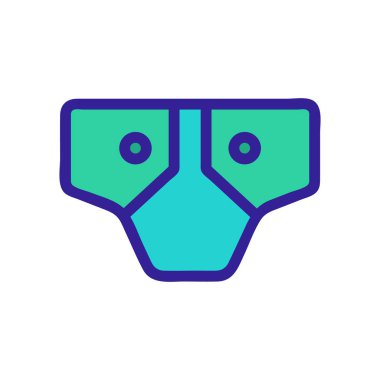 Yetişkin vektör ikonu için bebek bezi. İzole edilmiş kontür sembolü gösterimi