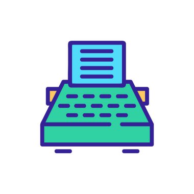 Gazetecilik simgesi vektörü. İzole edilmiş kontür sembolü gösterimi