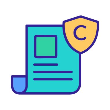 Kopyalama simgesi vektörü. İzole edilmiş kontür sembolü gösterimi