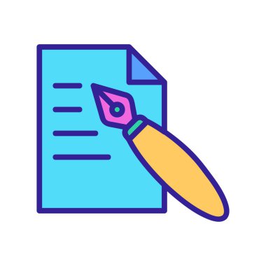 Kopyalama simgesi vektörü. İzole edilmiş kontür sembolü gösterimi