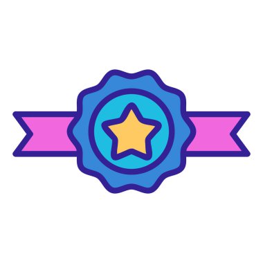 Onaylanmış vektör simgesi. İzole edilmiş kontür sembolü gösterimi