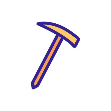 Turist baltası ikon vektörü. İzole edilmiş kontür sembolü gösterimi