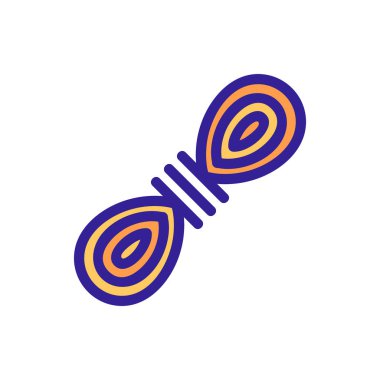 İkonun vektörüne tırmanmak için halat bağlıyorum. İzole edilmiş kontür sembolü gösterimi