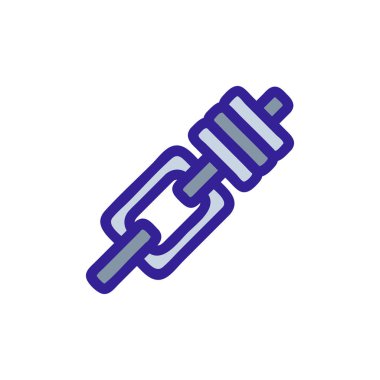 İkonun vektörüne tırmanmak için halat bağlıyorum. İzole edilmiş kontür sembolü gösterimi