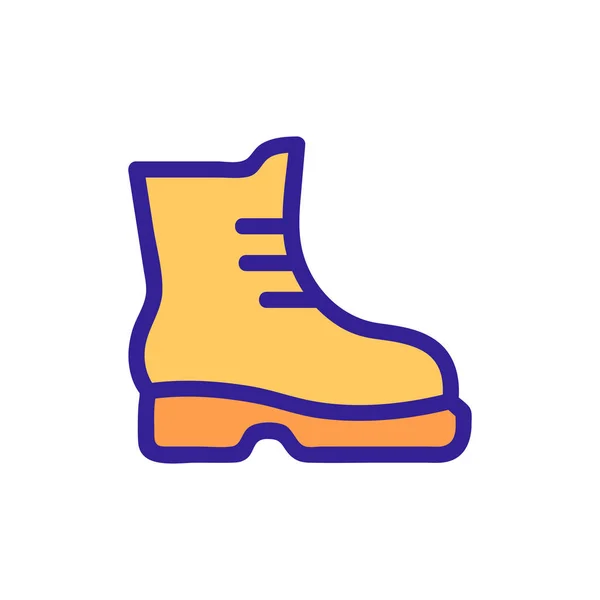 Chaussures touristiques icône vecteur. Illustration de symbole de contour isolé — Image vectorielle