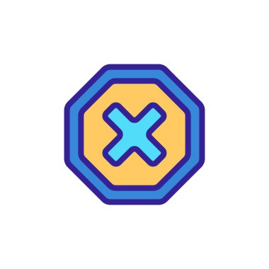 Hata 404 vektör simgesi. İzole edilmiş kontür sembolü gösterimi