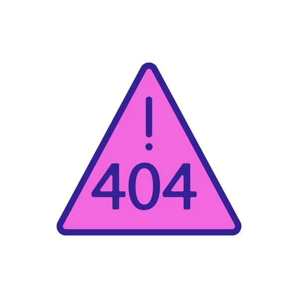 Ícone vetorial de erro 404. Isolado contorno símbolo ilustração — Vetor de Stock