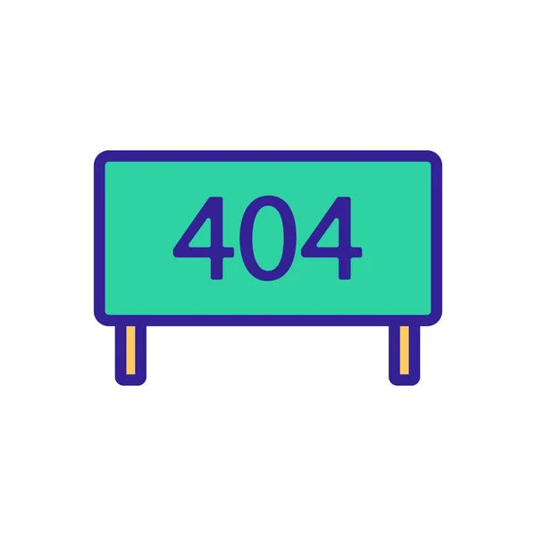 404-es hiba vektor ikon. Elszigetelt körvonalszimbólum illusztráció — Stock Vector