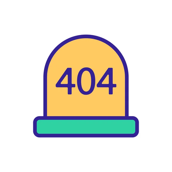 Иконка вектора ошибки 404. Изолированная контурная иллюстрация — стоковый вектор