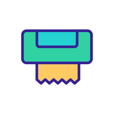 Tuvalet kağıdı ikonu vektörü. İzole edilmiş kontür sembolü gösterimi