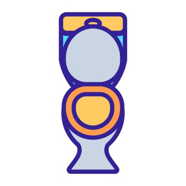 Tuvalet ikonu vektörü. İzole edilmiş kontür sembolü gösterimi