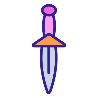 Sihirli bıçak ikonu vektörü. İzole edilmiş kontür sembolü gösterimi