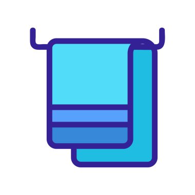 Vücut ikonu vektörü için havlu. İzole edilmiş kontür sembolü gösterimi