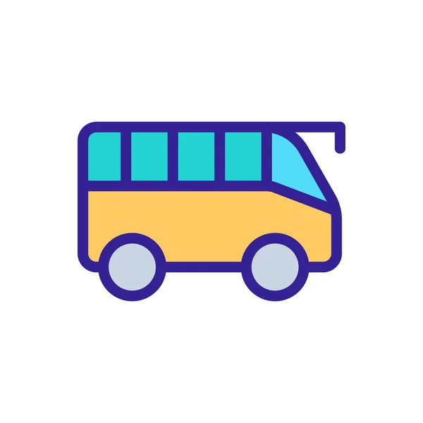 Tourist bus icon vector. Isolated contour symbol illustration — Stock Vector