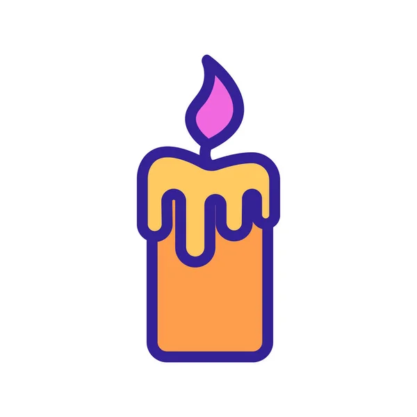 Rituele kaarsen icoon vector. Geïsoleerde contoursymbool illustratie — Stockvector