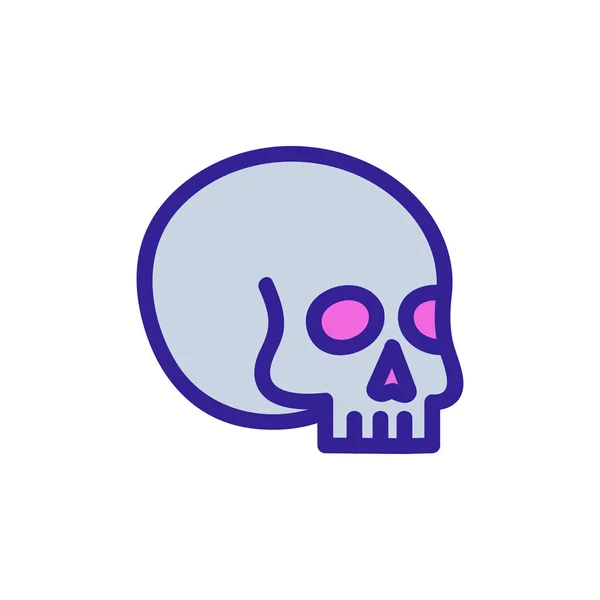 Magical skull icon vector. Isolated contour symbol illustration — Stock Vector