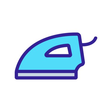 Giysi ikonu vektörü için demir. İzole edilmiş kontür sembolü gösterimi