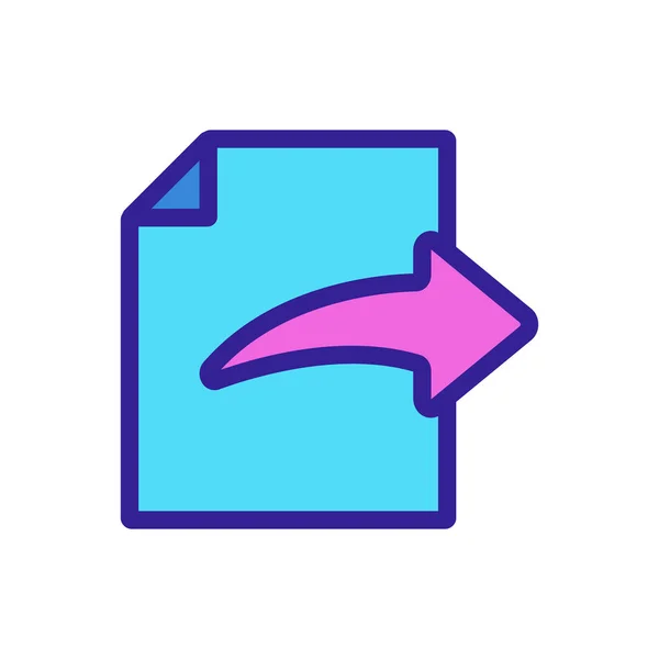Icono de transferencia de archivos vector. Ilustración del símbolo de contorno aislado — Vector de stock