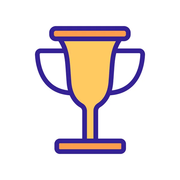 Vektor ikon sportovního poháru. Izolovaný obrysový symbol ilustrace — Stockový vektor