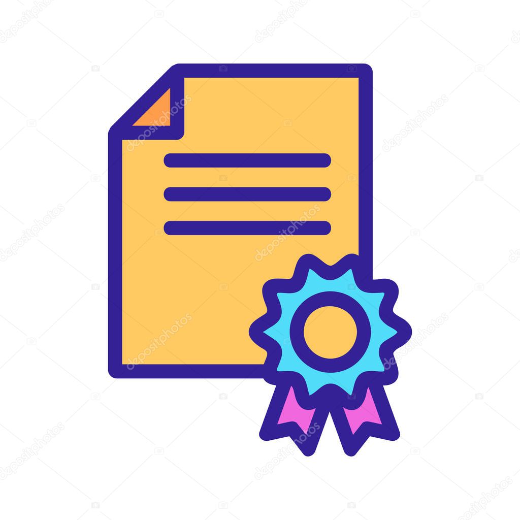 confirmed documents icon vector. Isolated contour symbol illustration