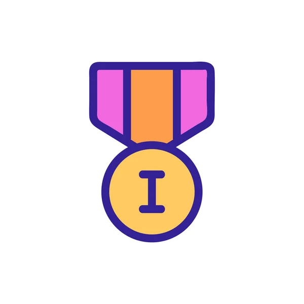 Спортивна медаль Векторна піктограма. Ізольована контурна символьна ілюстрація — стоковий вектор
