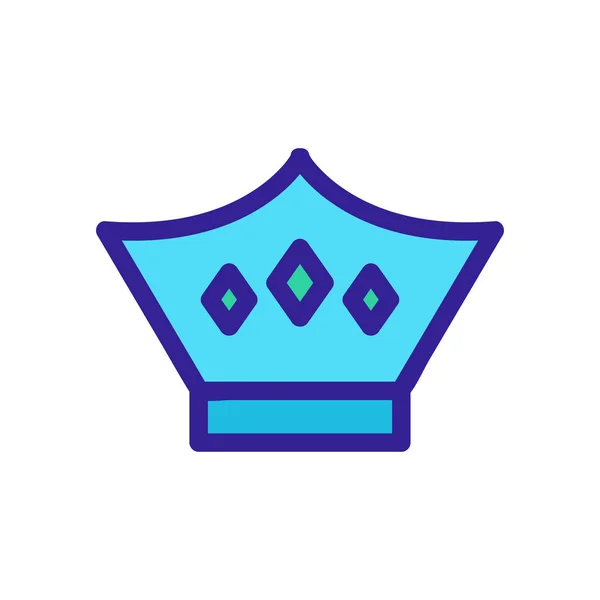 Princely crown icon vector. Isolated contour symbol illustration — 图库矢量图片