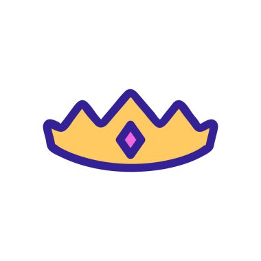 Veliaht Prenses ikon vektörü. İzole edilmiş kontür sembolü gösterimi