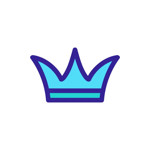 Princely crown icon vector. Isolated contour symbol illustration — ストックベクタ