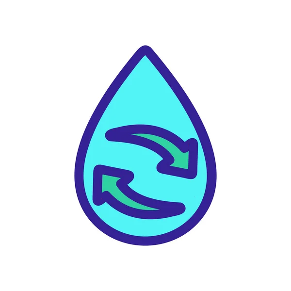 Purified water icon vector. Isolated contour symbol illustration — Stock Vector