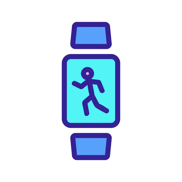 Vetor ícone Smartwatch. Isolado contorno símbolo ilustração — Vetor de Stock
