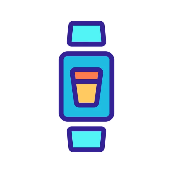 Smartwatch ikon vektor. Isolerad kontur symbol illustration — Stock vektor