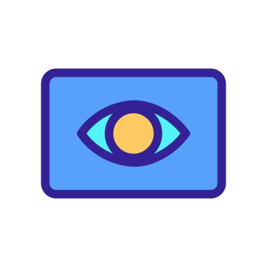 Göz simgesi vektörü. İzole edilmiş kontür sembolü gösterimi