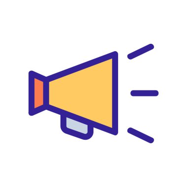 Simge ses simgesi vektörü. İzole edilmiş kontür sembolü gösterimi