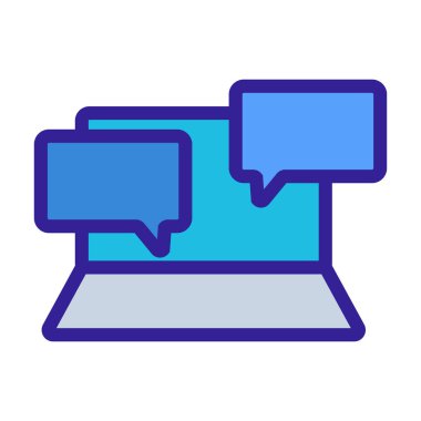 Yazışma simgesi vektörü. İzole edilmiş kontür sembolü gösterimi